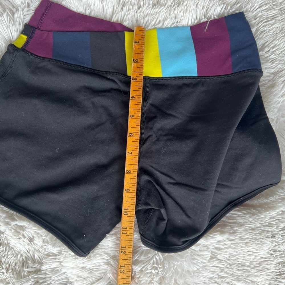 lululemon athletica Black Athletic Shorts with Colorful Waistband - Picture 6 of 7